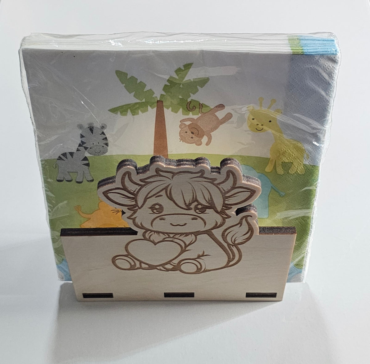 laser engraved cut napkin holder