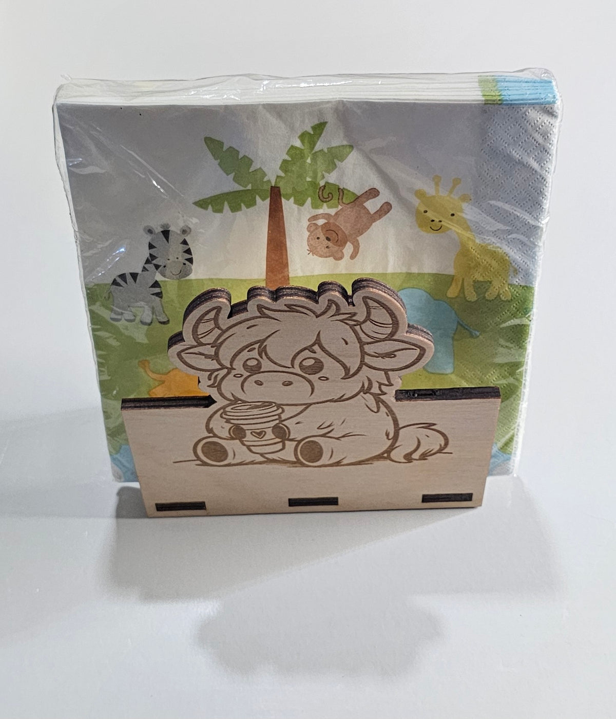 laser engraved cut napkin holder