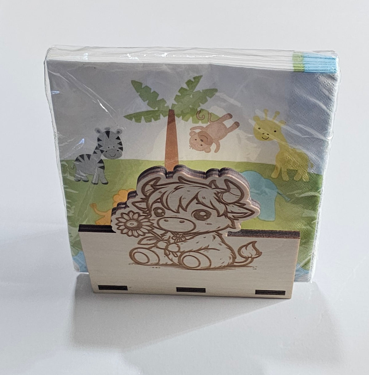 laser engraved cut napkin holder