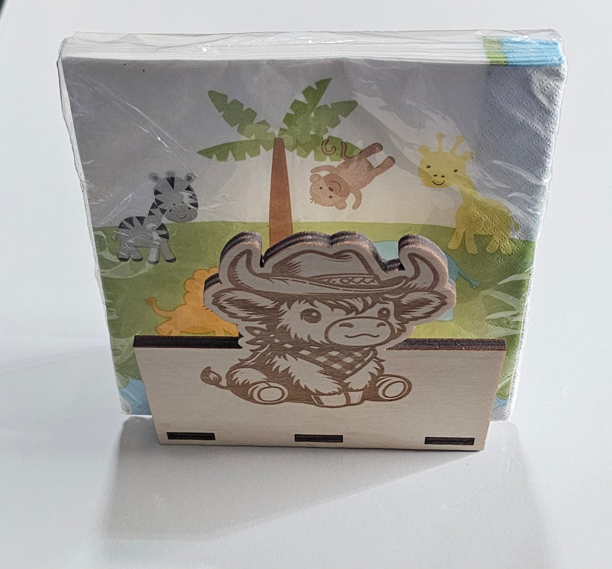 laser engraved cut napkin holder