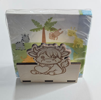 laser engraved cut napkin holder