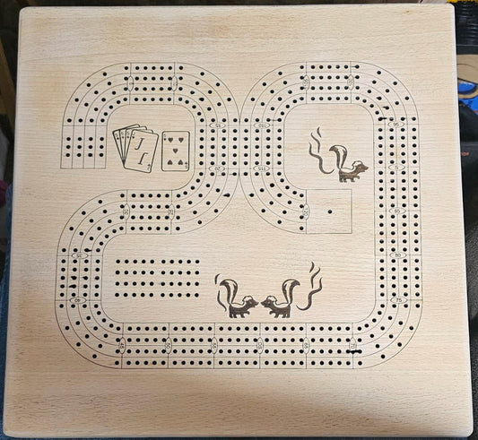 laser engraved cut 29 hand cribbage board