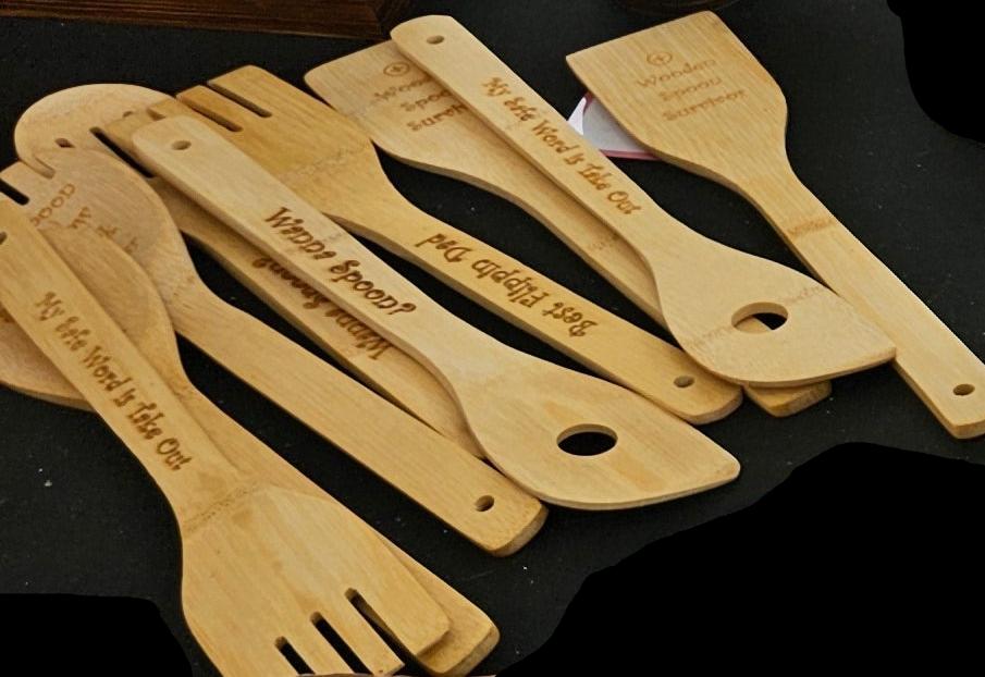engraved wooden spoons