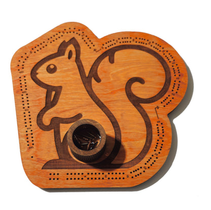 Custom Cribbage Board Squirrel