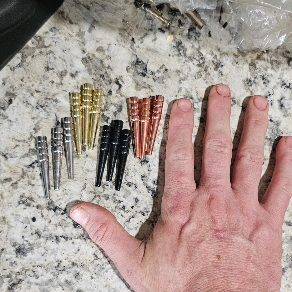 3/16" Large Tapered Metal Cribbage Pegs Set of 6