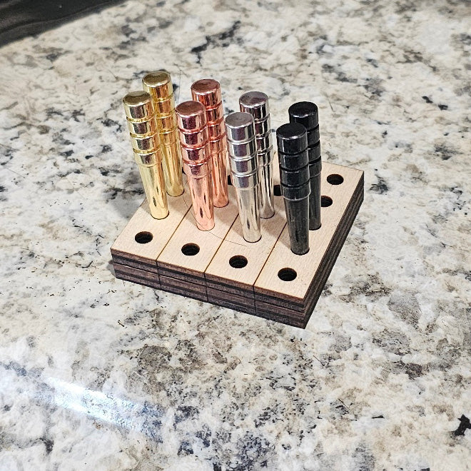 3/16" Large Tapered Metal Cribbage Pegs Set of 6