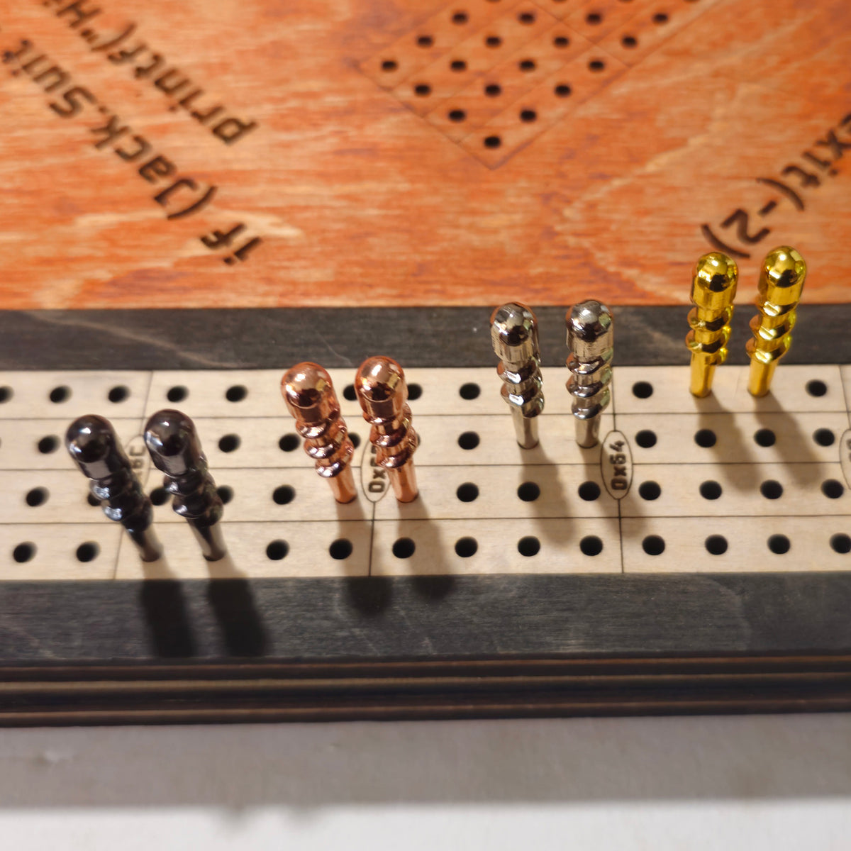1/8" Tall Spiral Tapered Metal Cribbage Pegs