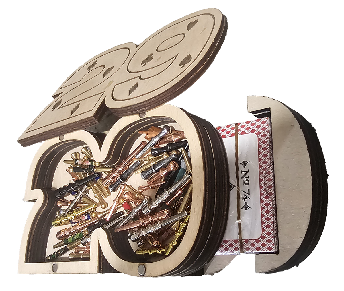 Large Cribbage Peg and Card Storage Container