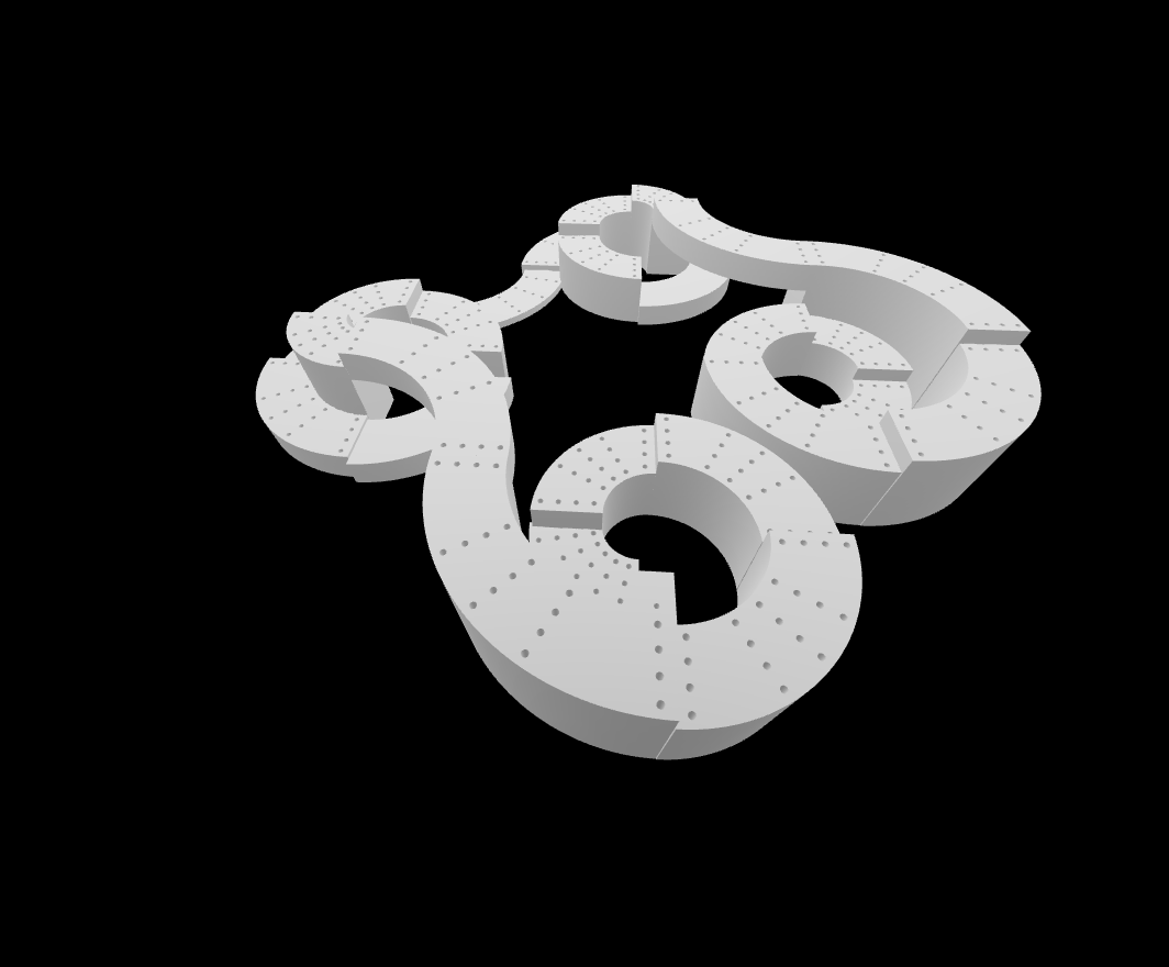 Roller Coast Themed Cribbage Board - 3D Model