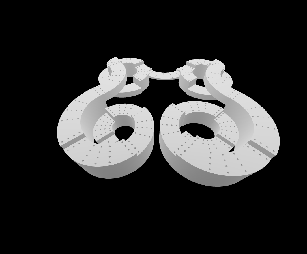 Roller Coast Themed Cribbage Board - 3D Model