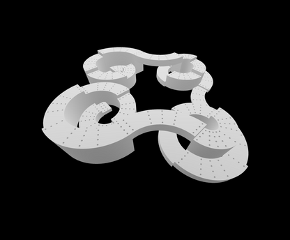 Roller Coast Themed Cribbage Board - 3D Model