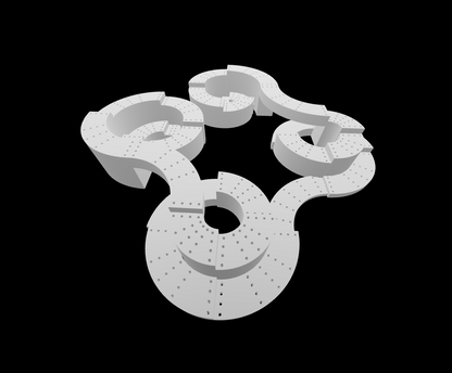 Roller Coast Themed Cribbage Board - 3D Model