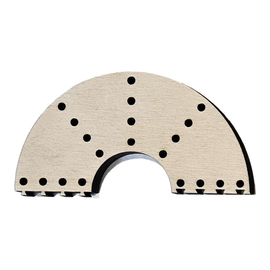 cribbage puzzle piece 180 degree circle
