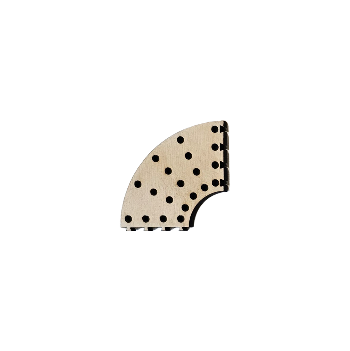 cribbage puzzle piece 90 degree circle