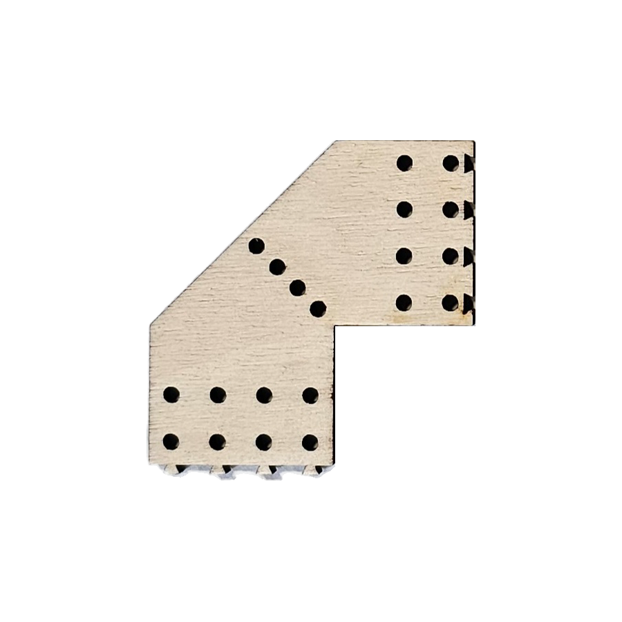 cribbage puzzle piece square corner 45