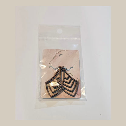 Earrings - Hardwood Sterling Silver - Laser Engraved