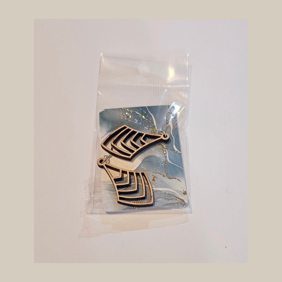 Earrings - Hardwood Sterling Silver - Laser Engraved