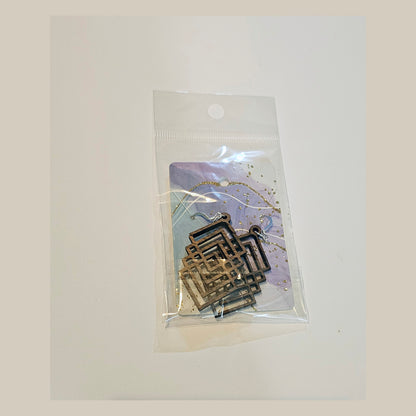 Earrings - Hardwood Sterling Silver - Laser Engraved