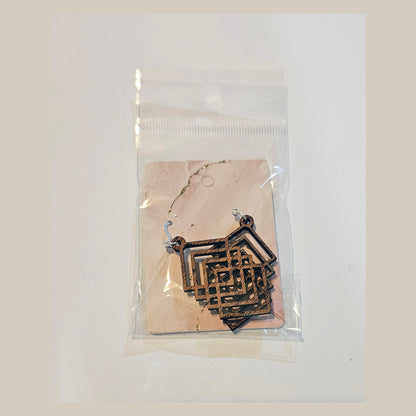 Earrings - Hardwood Sterling Silver - Laser Engraved