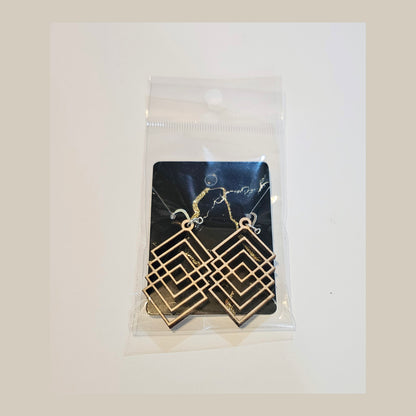 Earrings - Hardwood Sterling Silver - Laser Engraved