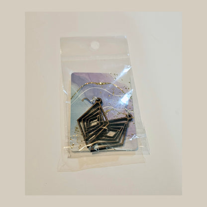 Earrings - Hardwood Sterling Silver - Laser Engraved
