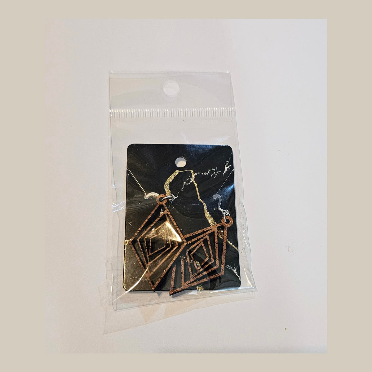 Earrings - Hardwood Sterling Silver - Laser Engraved