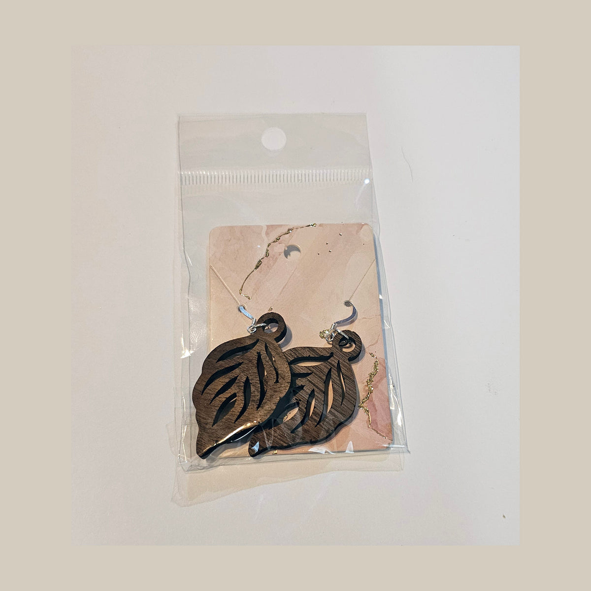 Earrings - Hardwood Sterling Silver - Laser Engraved