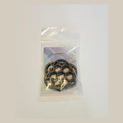 Earrings - Hardwood Sterling Silver - Laser Engraved