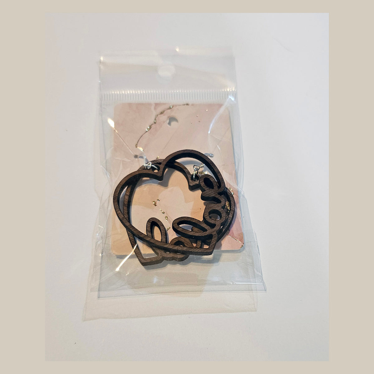 Earrings - Hardwood Sterling Silver - Laser Engraved