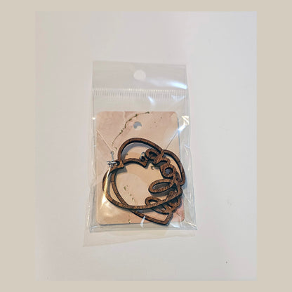 Earrings - Hardwood Sterling Silver - Laser Engraved