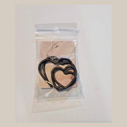 Earrings - Hardwood Sterling Silver - Laser Engraved