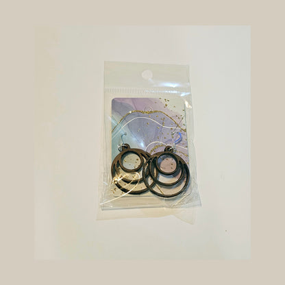 Earrings - Hardwood Sterling Silver - Laser Engraved