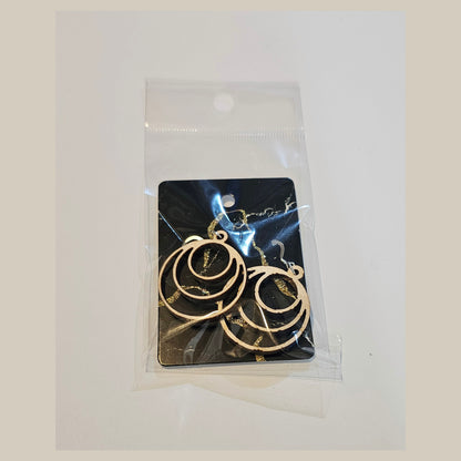 Earrings - Hardwood Sterling Silver - Laser Engraved