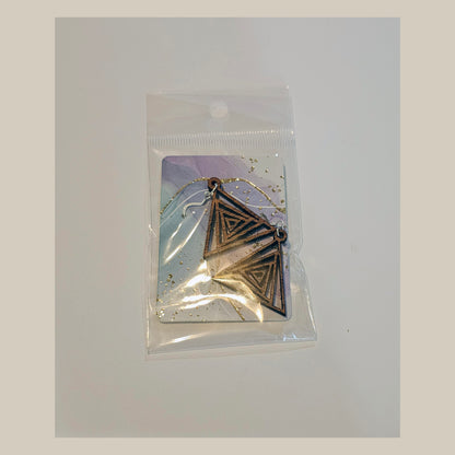 Earrings - Hardwood Sterling Silver - Laser Engraved