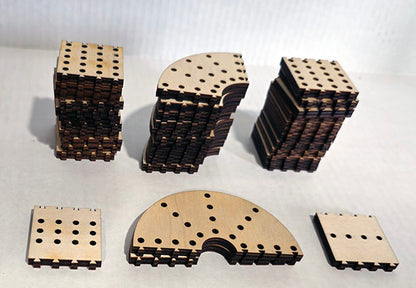 Cribbage Puzzle Pieces Bronze Set