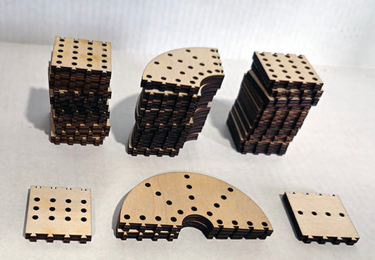 Cribbage Puzzle Pieces Bronze Set