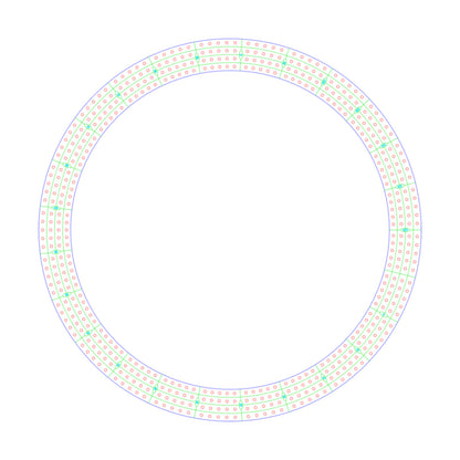 Round / Circle Cribbage Board Pattern / Template