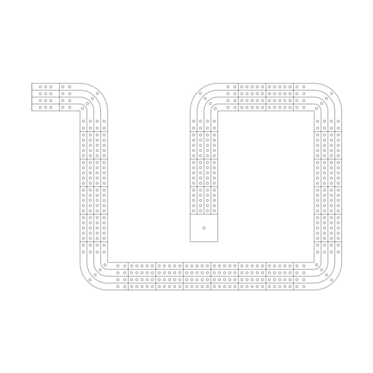 10 Cribbage Board Pattern / Template