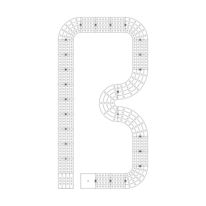 All Single Letter Cribbage Board Patterns From A to Z