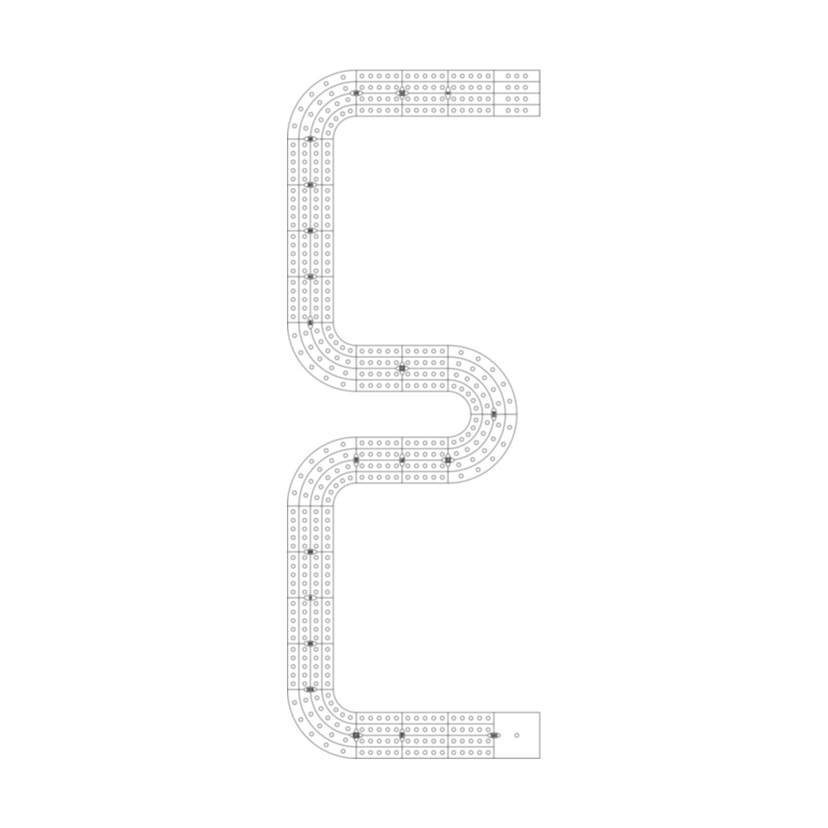 All Single Letter Cribbage Board Patterns From A to Z
