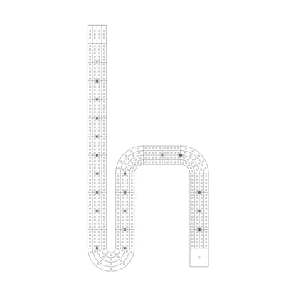 All Single Letter Cribbage Board Patterns From A to Z