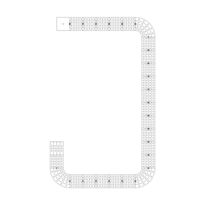 All Single Letter Cribbage Board Patterns From A to Z