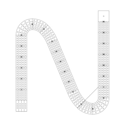 All Single Letter Cribbage Board Patterns From A to Z