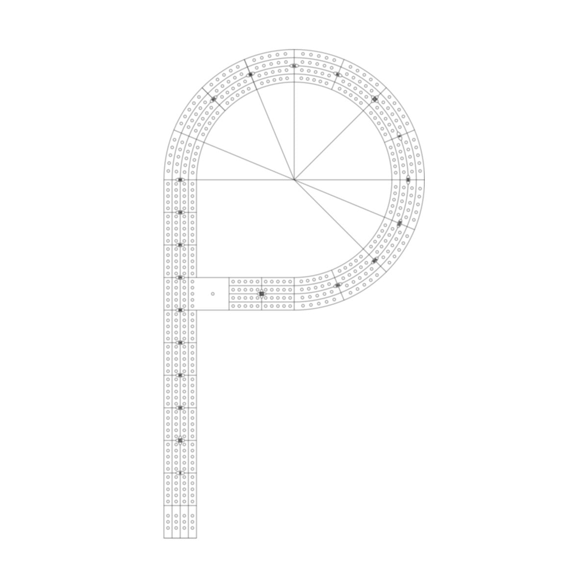 All Single Letter Cribbage Board Patterns From A to Z