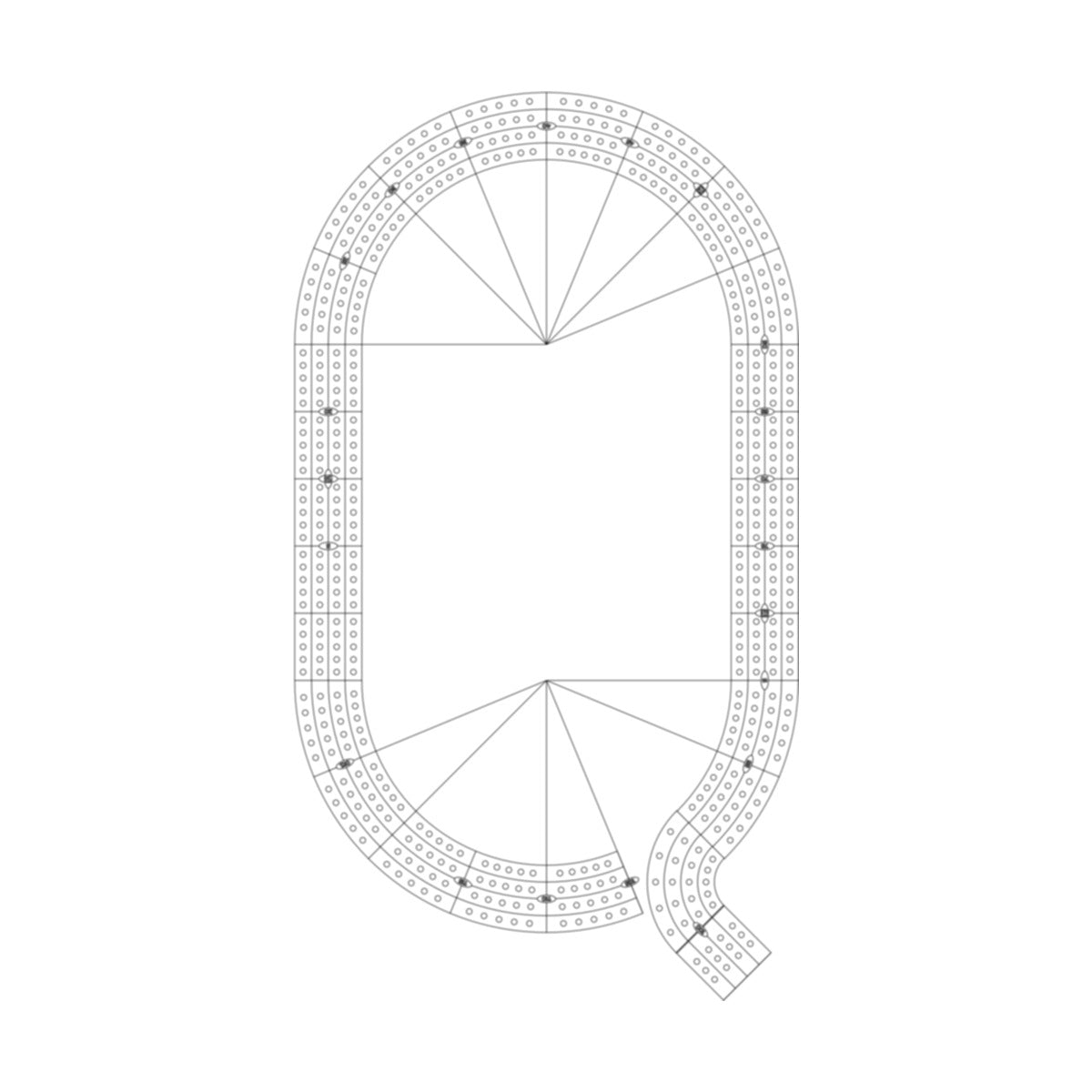 All Single Letter Cribbage Board Patterns From A to Z