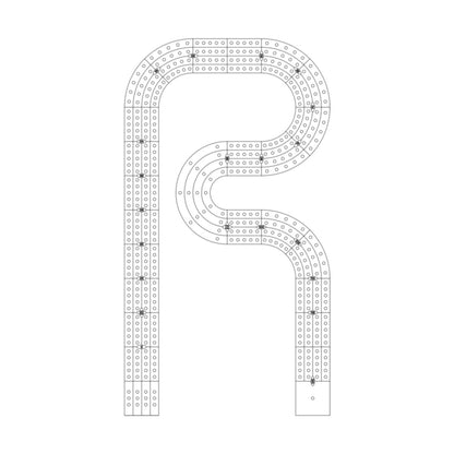 All Single Letter Cribbage Board Patterns From A to Z