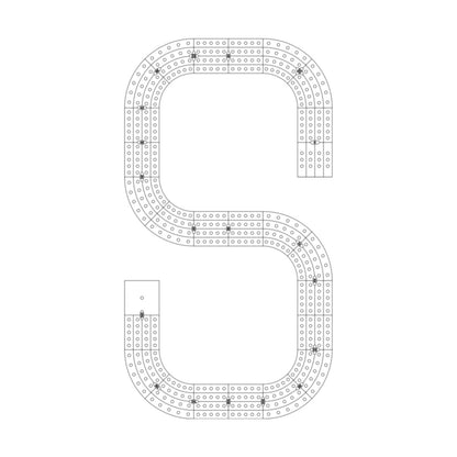All Single Letter Cribbage Board Patterns From A to Z