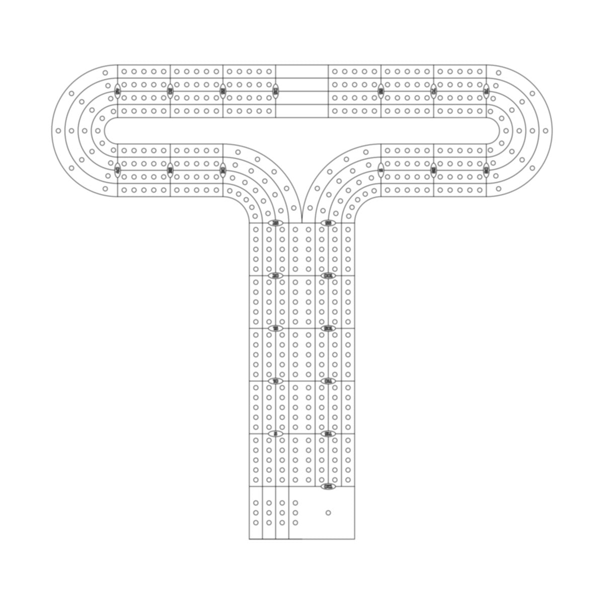 All Single Letter Cribbage Board Patterns From A to Z