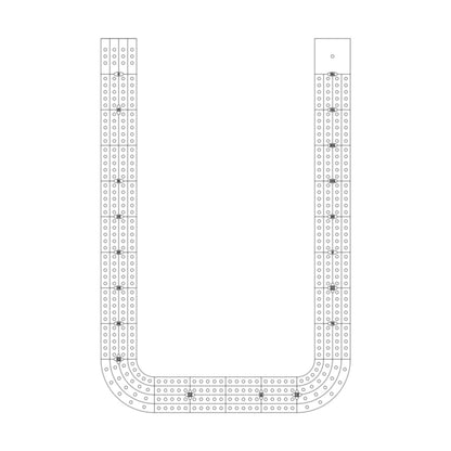 All Single Letter Cribbage Board Patterns From A to Z