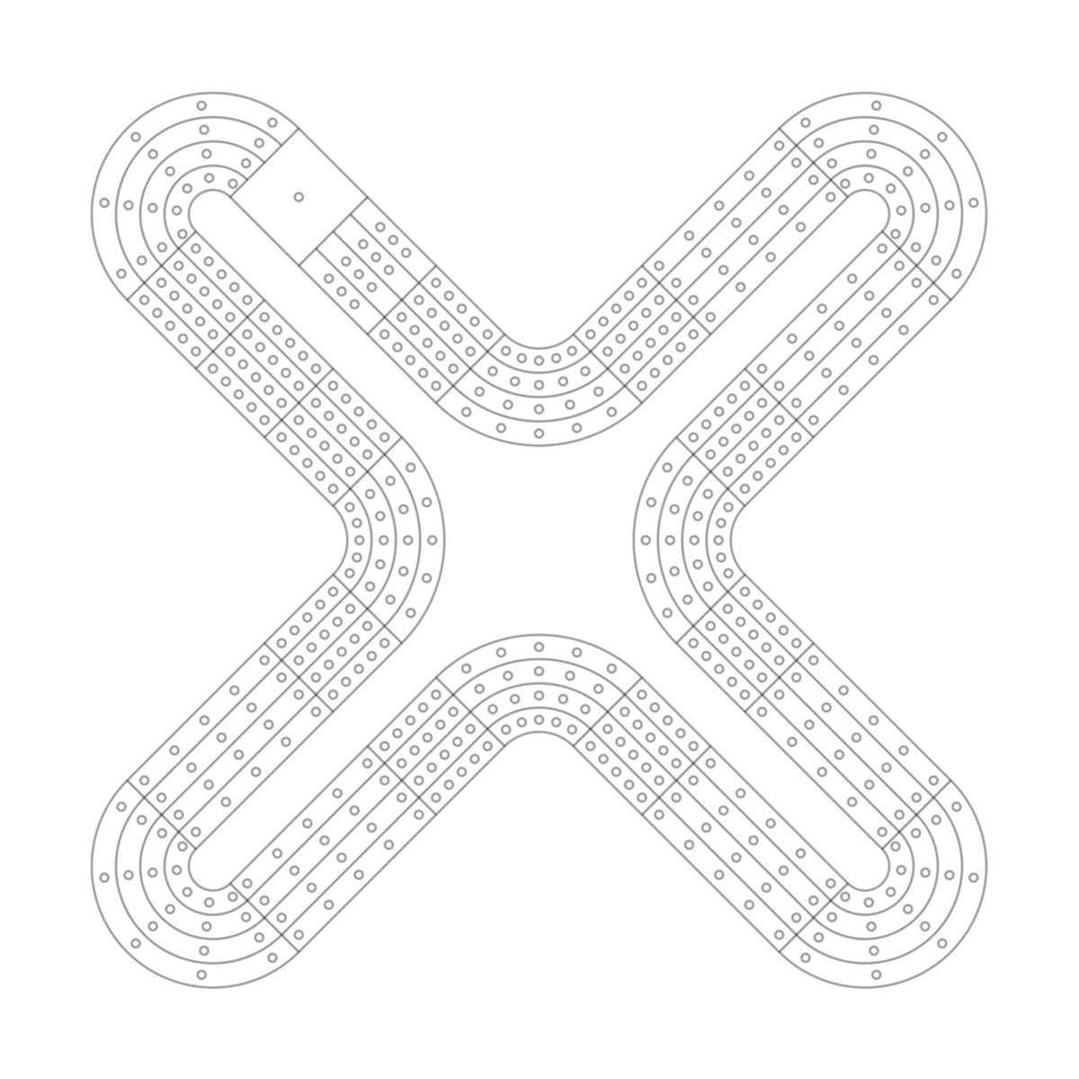 All Single Letter Cribbage Board Patterns From A to Z